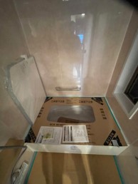 お湯が真上から降り注ぎシャワーだけでもたっぷりリラックス 世田谷区I様邸 お湯が真上から降り注ぎシャワーだけでもたっぷりリラックス 世田谷区I様邸